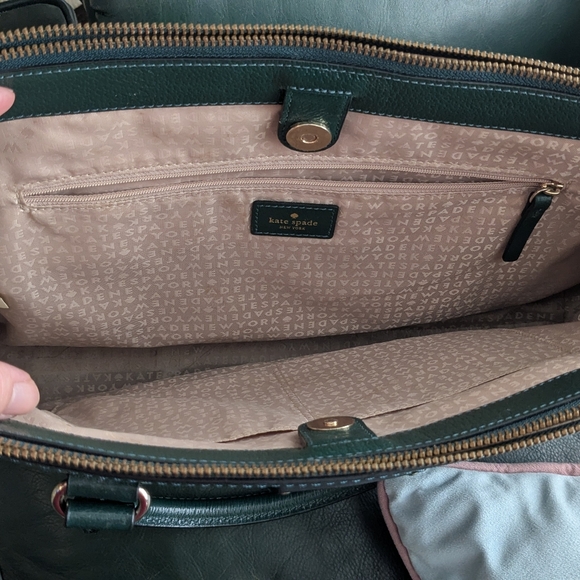 Kate Spade Green Leather Tote Bag - Picture 5 of 9
